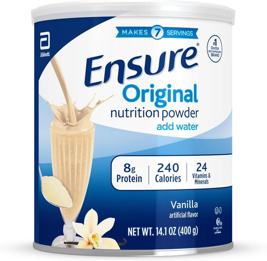 Original Vanilla Nutritional Powder: Protein Shake Mix with 8g Protein, 24 Vitamins & Minerals for Immune Support - 14.1 oz Can