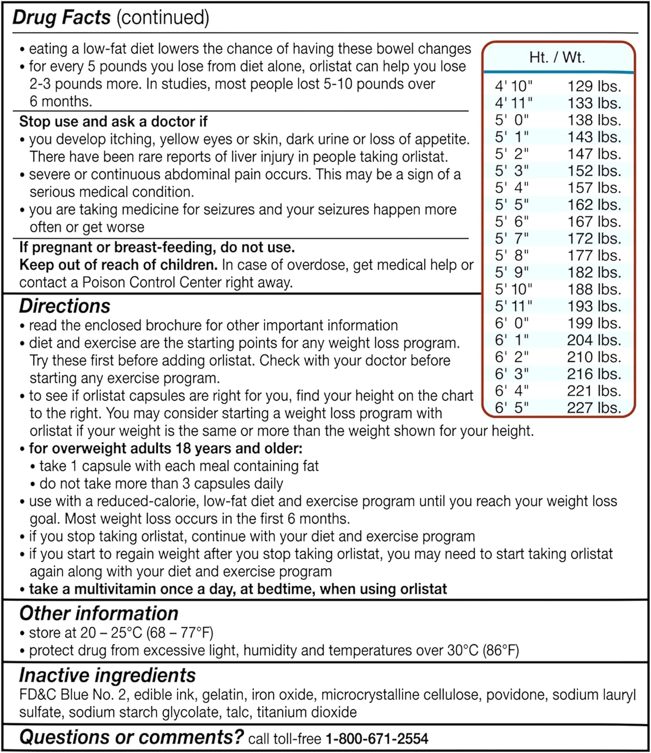 Orlistat 60mg Capsules for Weight Loss, 170 Count - alli Diet Supplement Pills