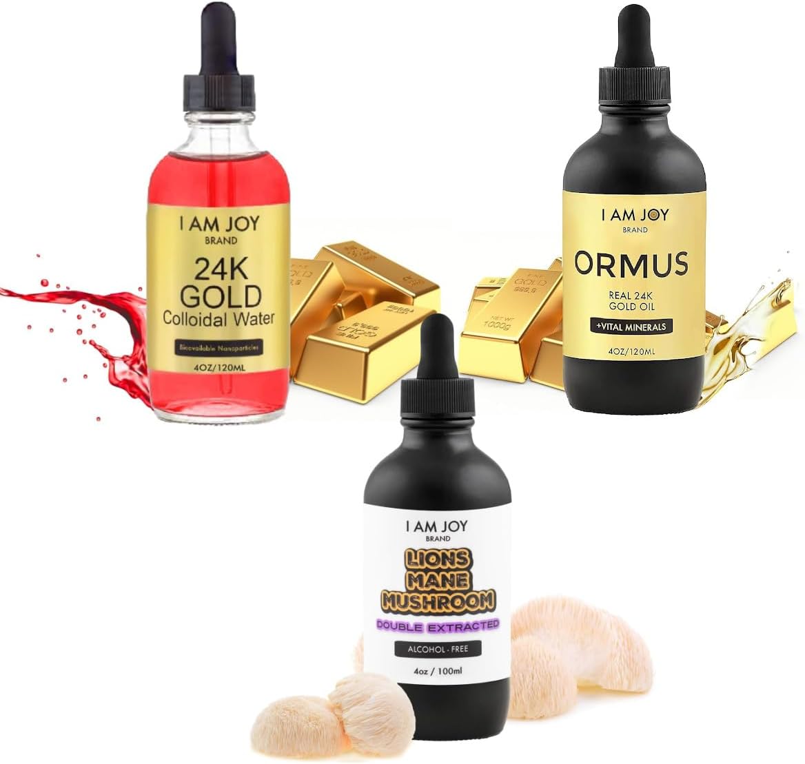 Ormus Infused Colloidal Gold Supplement with Lions Mane for Enhanced Cognitive Function