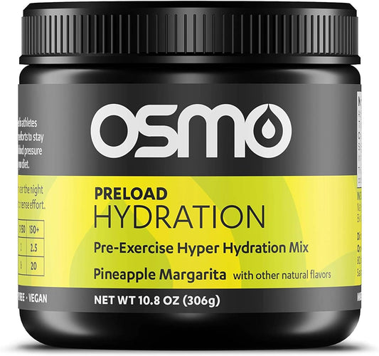 Osmo Preload Hydration Pre Workout Powder with High Sodium Bicarbonate, Magnesium, and Natural Ingredients - Pineapple Margarita Flavor - Beat Cramps and Dehydration