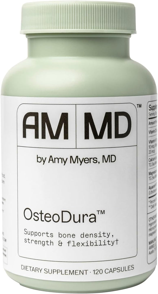 OsteoDura Bone Strength Supplement with Sea Minerals & Vitamin K - Support Bone Growth & Flexibility - 120 Capsules