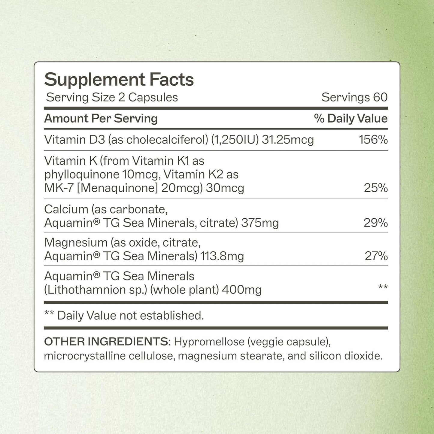 OsteoDura Bone Strength Supplement with Sea Minerals & Vitamin K - Support Bone Growth & Flexibility - 120 Capsules