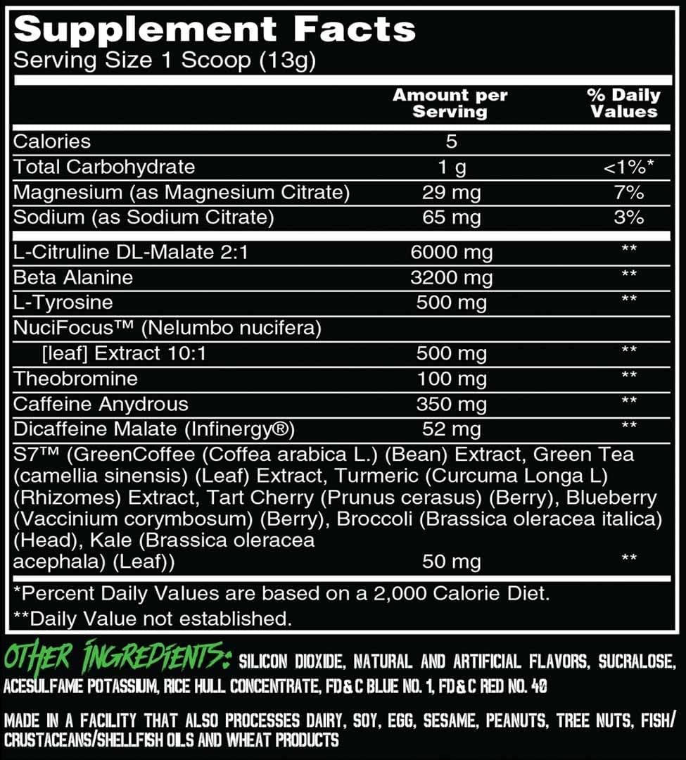 Outbreak Nutrition Pathogen Pre Workout Powder - Energy Boosting with Stimulants and Muscle Pump Compounds, Agent Orange-Pineapple Flavor, 11.45 oz
