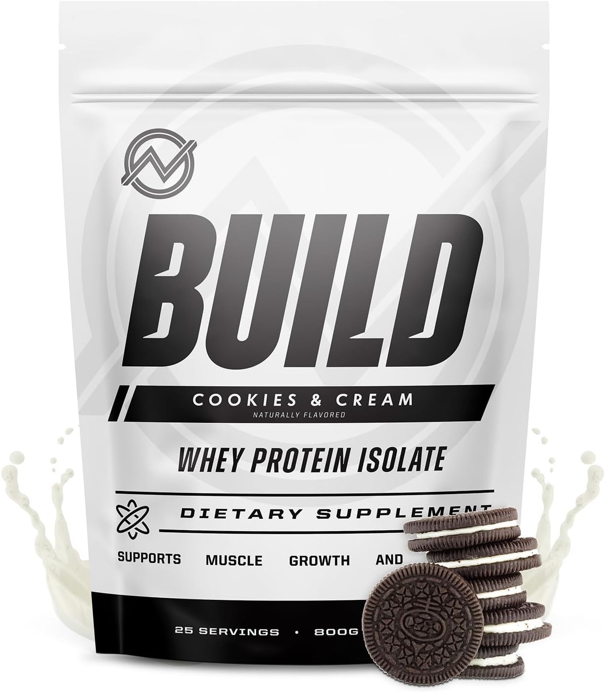 Outwork Nutrition Build Whey Protein Isolate Powder - Cookies & Cream Flavor, 1.8lbs - Ideal Muscle Growth & Recovery Formula, Scientifically Supported, Low Lactose & Gluten-Free
