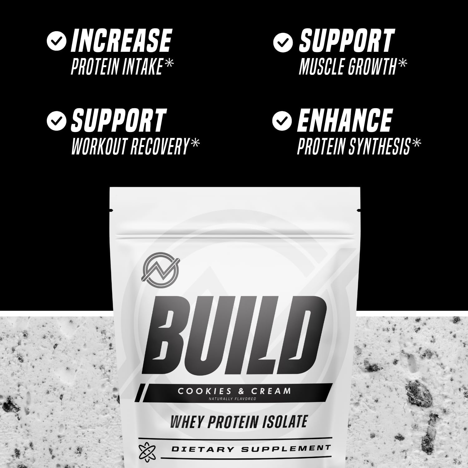 Outwork Nutrition Build Whey Protein Isolate Powder - Cookies & Cream Flavor, 1.8lbs - Ideal Muscle Growth & Recovery Formula, Scientifically Supported, Low Lactose & Gluten-Free
