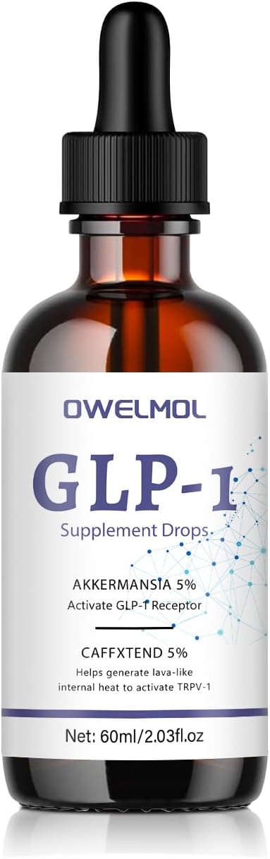 OWELMOL GLP-1 Supplement Drops - 2 Fl Oz (2 Pack) for Men and Women - GLP1 Formula