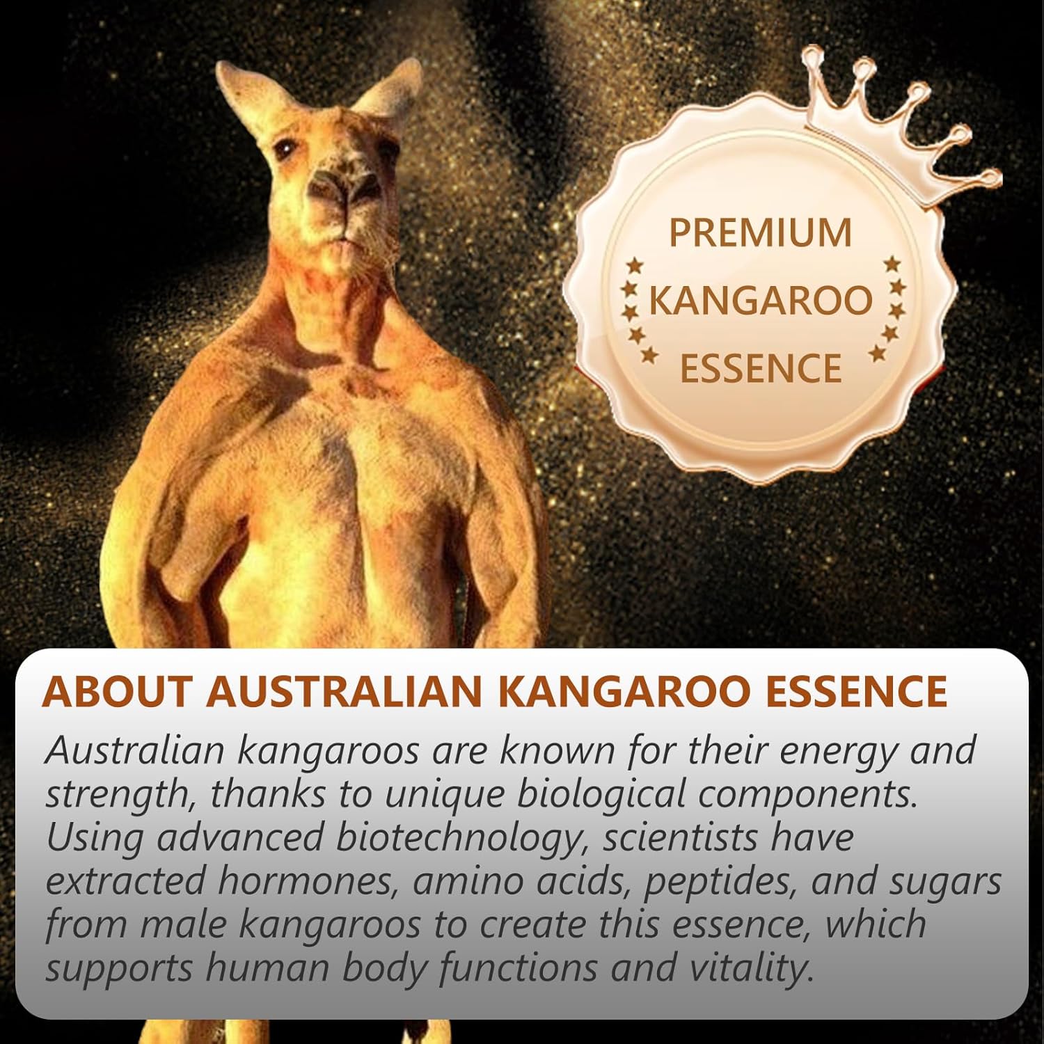 Oyster and Kangaroo Essence Capsules for Energy and Immune Support, 60 Capsules