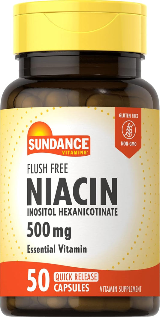 Pack of 150 Capsules Sundance Flush Free Niacin 500 mg - 3 Pack