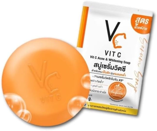 Pack of 2 Browit by Nongchat Vitamin C Soap 60g - Gentle Cleansing Bar for Brighter Skin