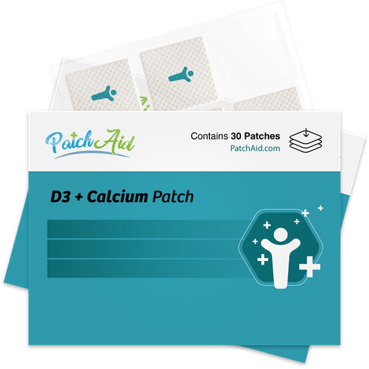 Pack of 2 D3/Calcium Topical Patches by PatchAid for 30-Day Supply