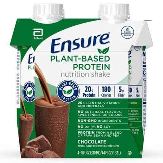Pack of 2 Ensure Plant Protein Nutrition Shakes, Chocolate, 11 fl oz Each