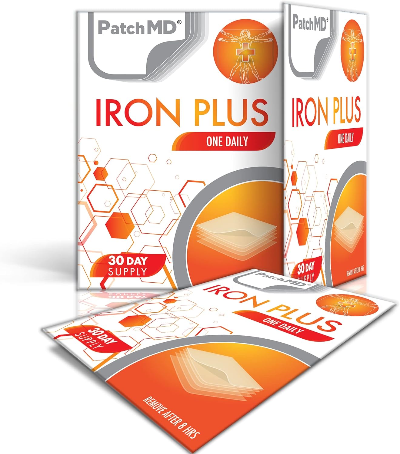Pack of 2 Iron Plus Topical Patches by PatchMD for Convenient Absorption