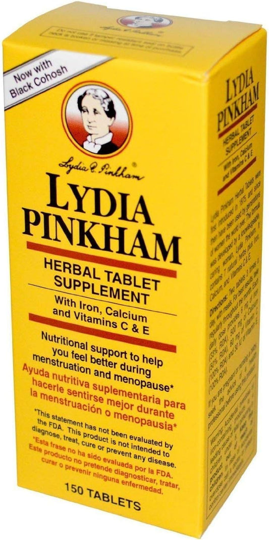Pack of 2 Lydia Pinkham Herbal Tablet Supplements - 150 Tablets Each