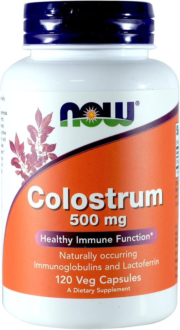 Pack of 2 NOW Foods Colostrum 500mg Capsules - 240 Count