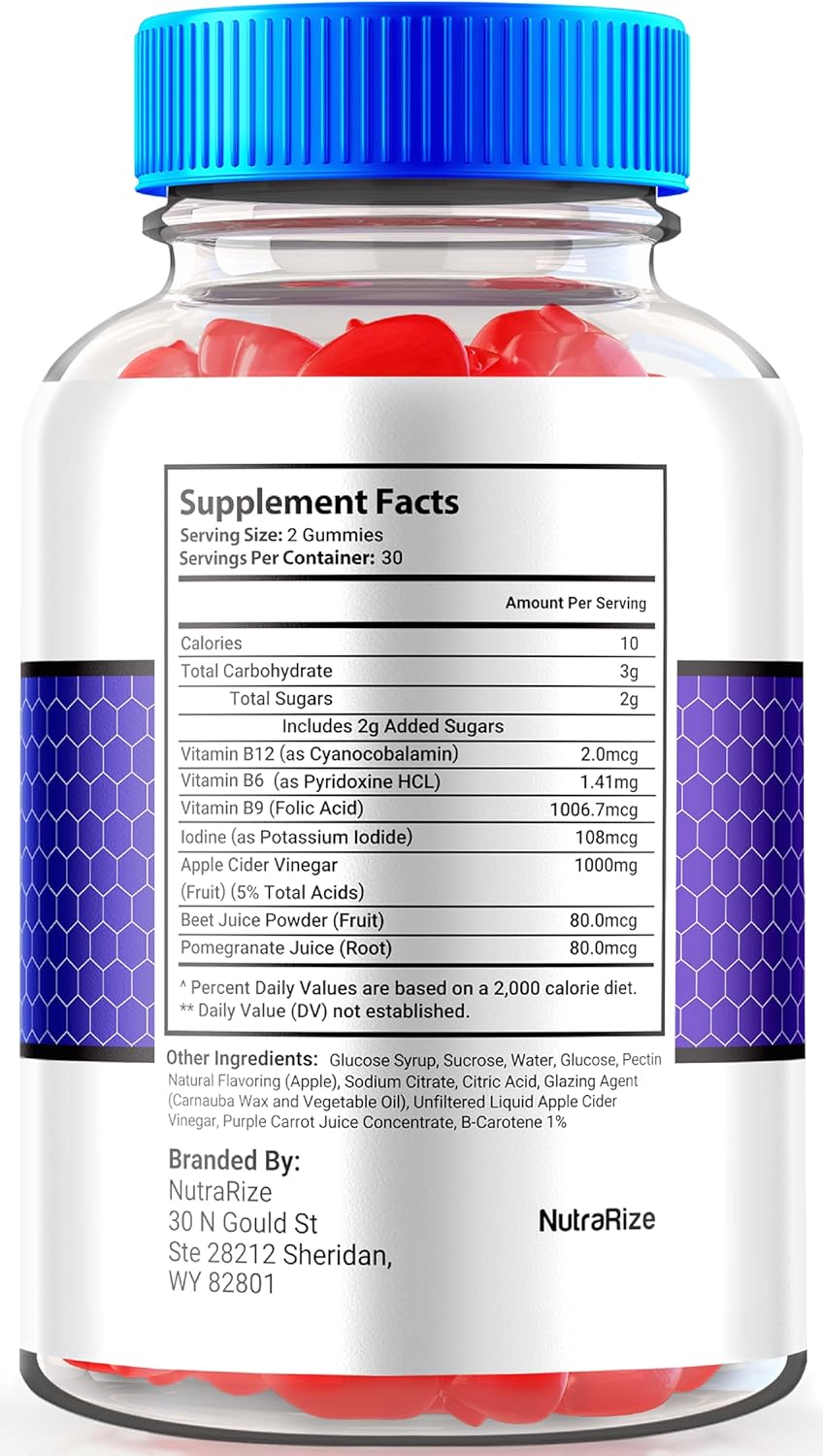 Pack of 2 NutraRize Celsium Keto+ACV Gummies - Advanced 1000MG Apple Cider Vinegar Formula, All-Natural Keto Official Dietary Supplement - 120 Gummies