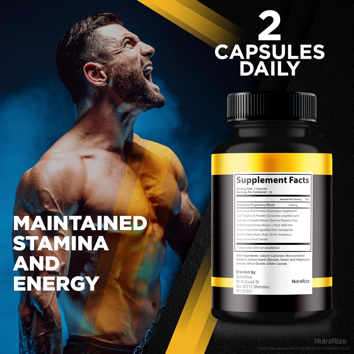 Pack of 2 NutraRize Male Enhancing Booster XT Capsules for Men - Premium Formula for Daily Energy & Performance - Multivitamin Pills for Overall Health - 120 Capsules - Reviews