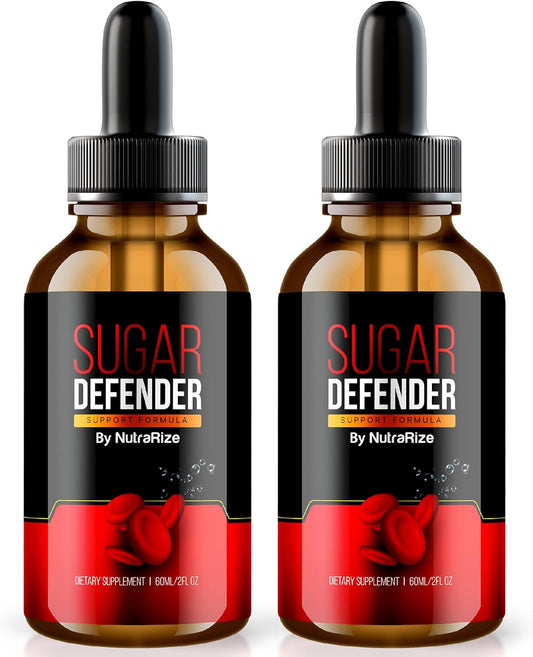 Pack of 2 NutraRize Sugar Defender Drops | Advanced Support for Blood Sugar Balance | Official Supplement with Maximum Strength Formula | 60 Servings