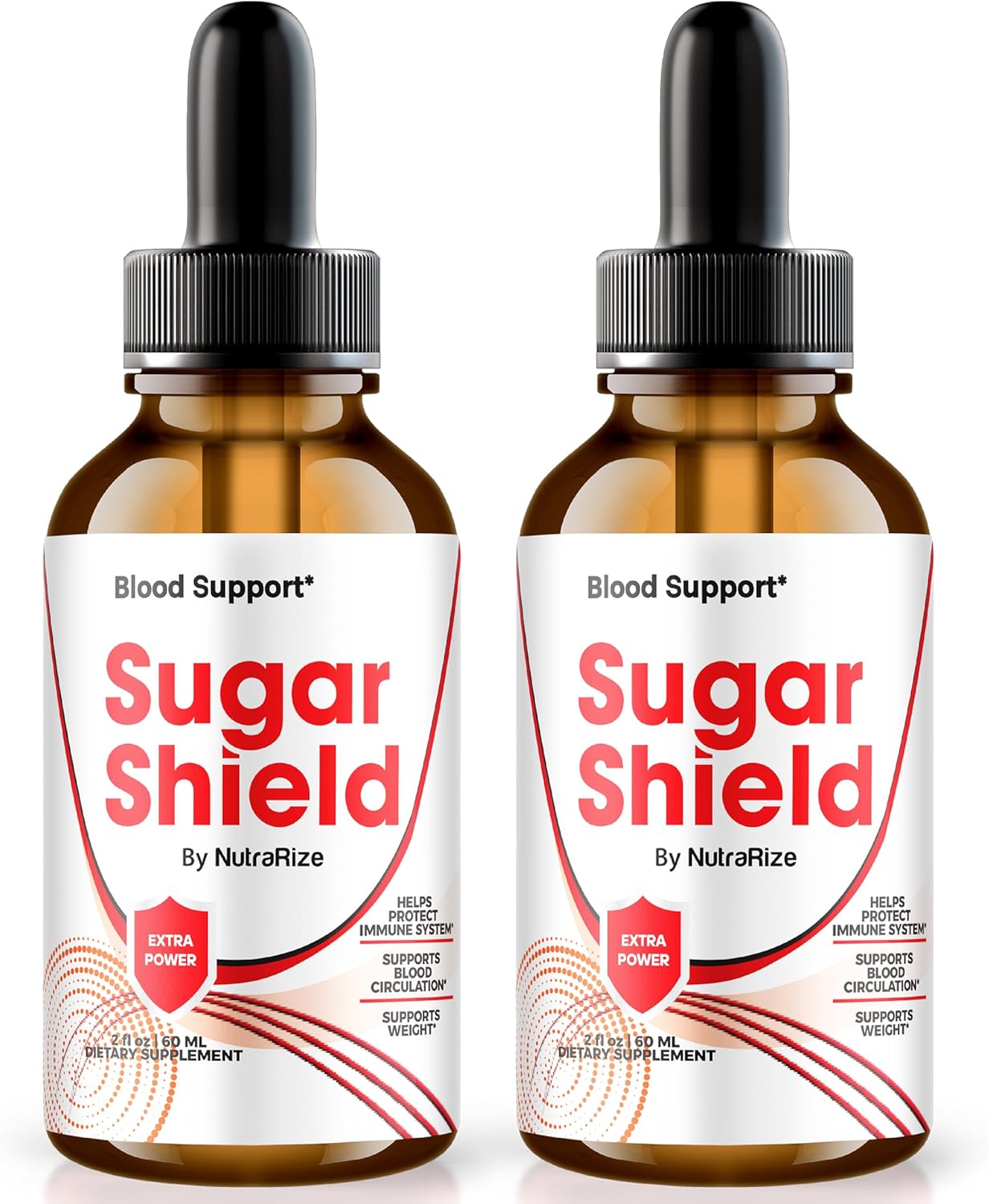 Pack of 2 NutraRize Sugar Shield Drops for Blood Support - Maximum Strength Liquid Supplement with Natural Blood Blend Complex, 60 Servings