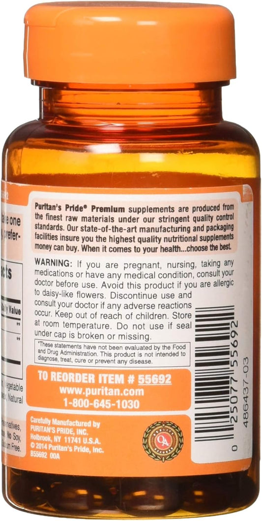 Pack of 2 Puritan's Pride Zeaxanthin 4mg and Lutein 10mg for Healthy Eyes and Vision - 60 ct