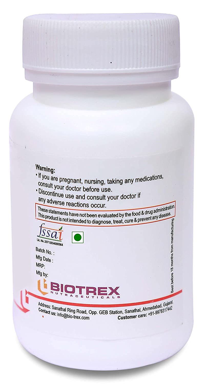 Pack of 2 RUP Biotrex Nutraceuticals Folic Acid Capsules - 2000mcg (60 Count)