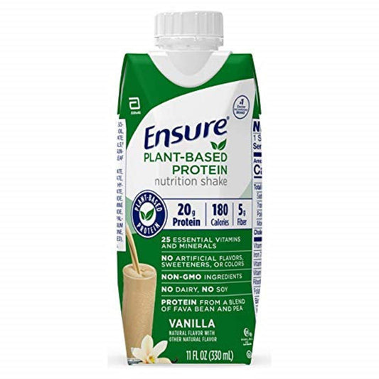 Pack of 2 Vanilla Plant Protein Nutrition Shakes, 11 Fl Oz Each for Healthy Living