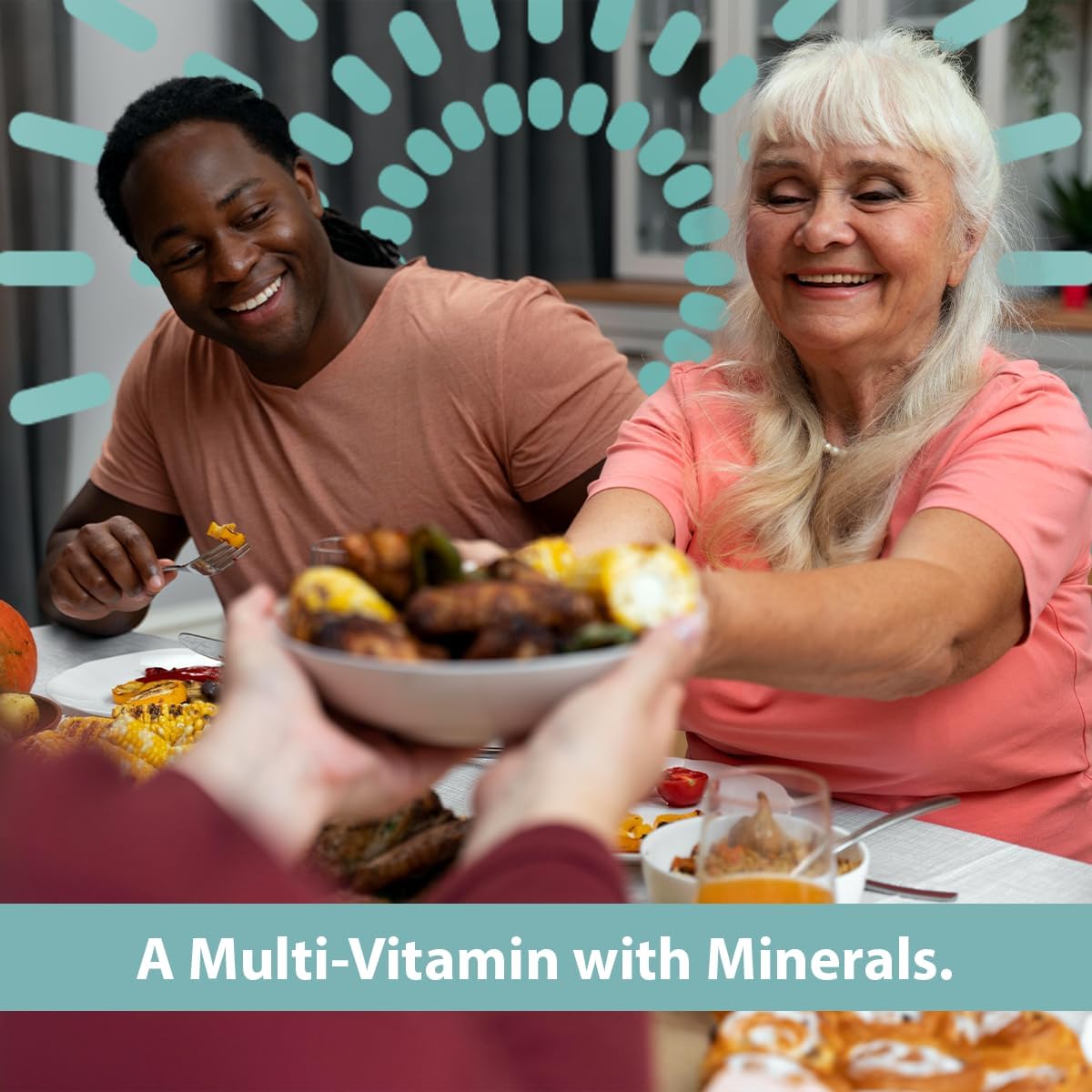Pack of 200 GeriCare One-Daily Multi-Vitamin & Minerals Tablets for Dietary Supplement