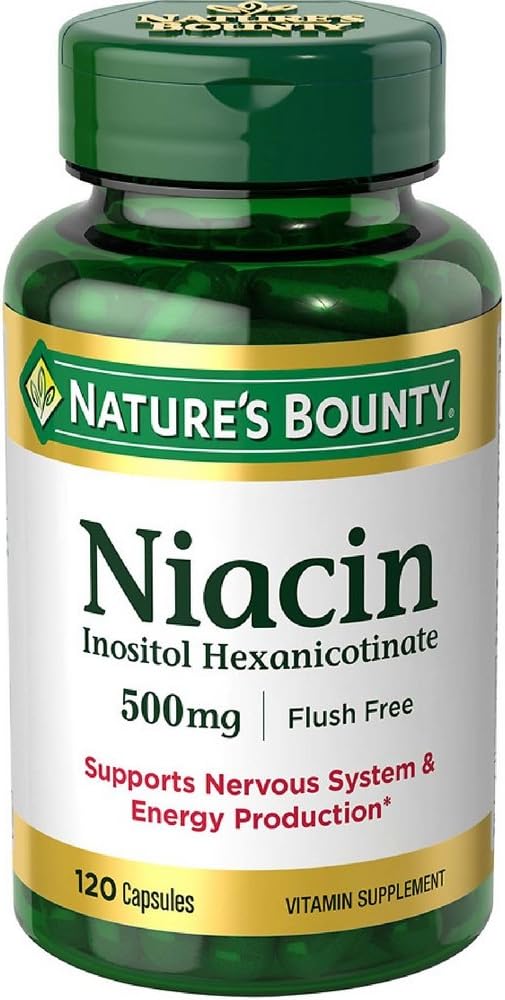 Pack of 240 Nature's Bounty Niacin 500 mg Capsules