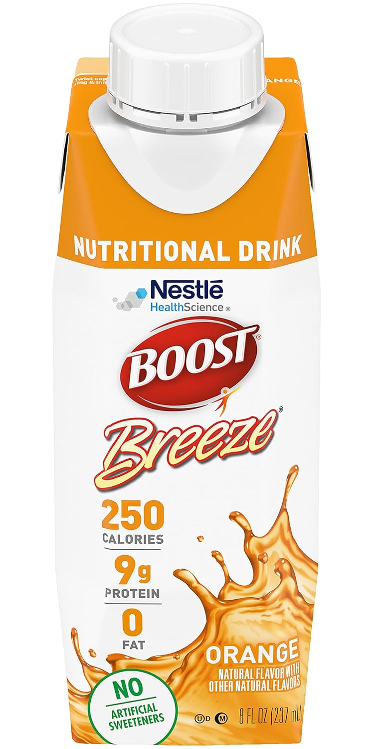 Pack of 3 Boost Breeze Orange Nutritional Drinks, 8 Fl Oz Each