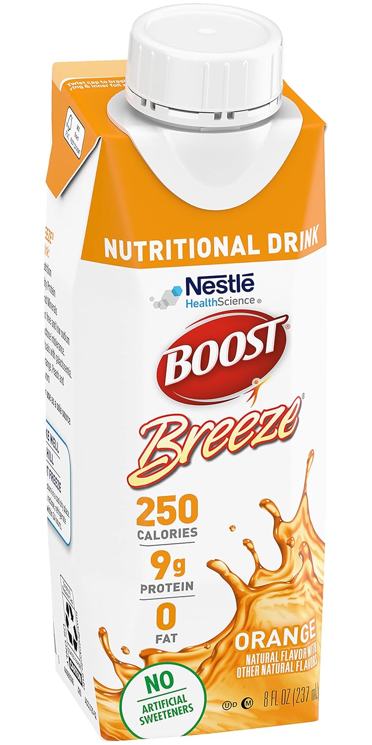 Pack of 3 Boost Breeze Orange Nutritional Drinks, 8 Fl Oz Each