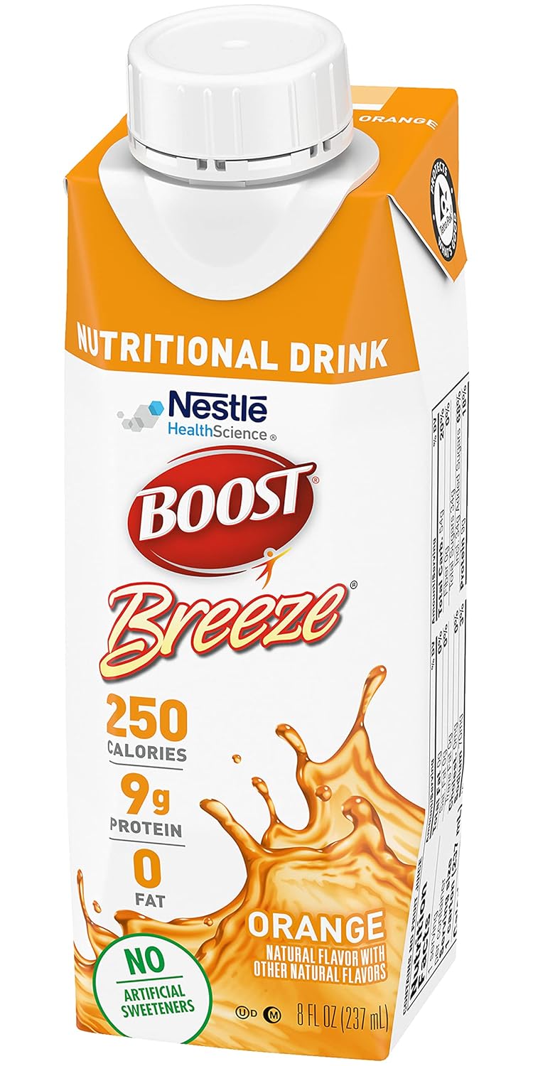 Pack of 3 Boost Breeze Orange Nutritional Drinks, 8 Fl Oz Each