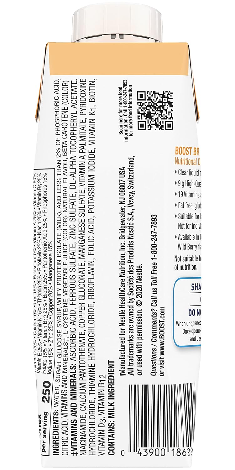 Pack of 3 Boost Breeze Orange Nutritional Drinks, 8 Fl Oz Each