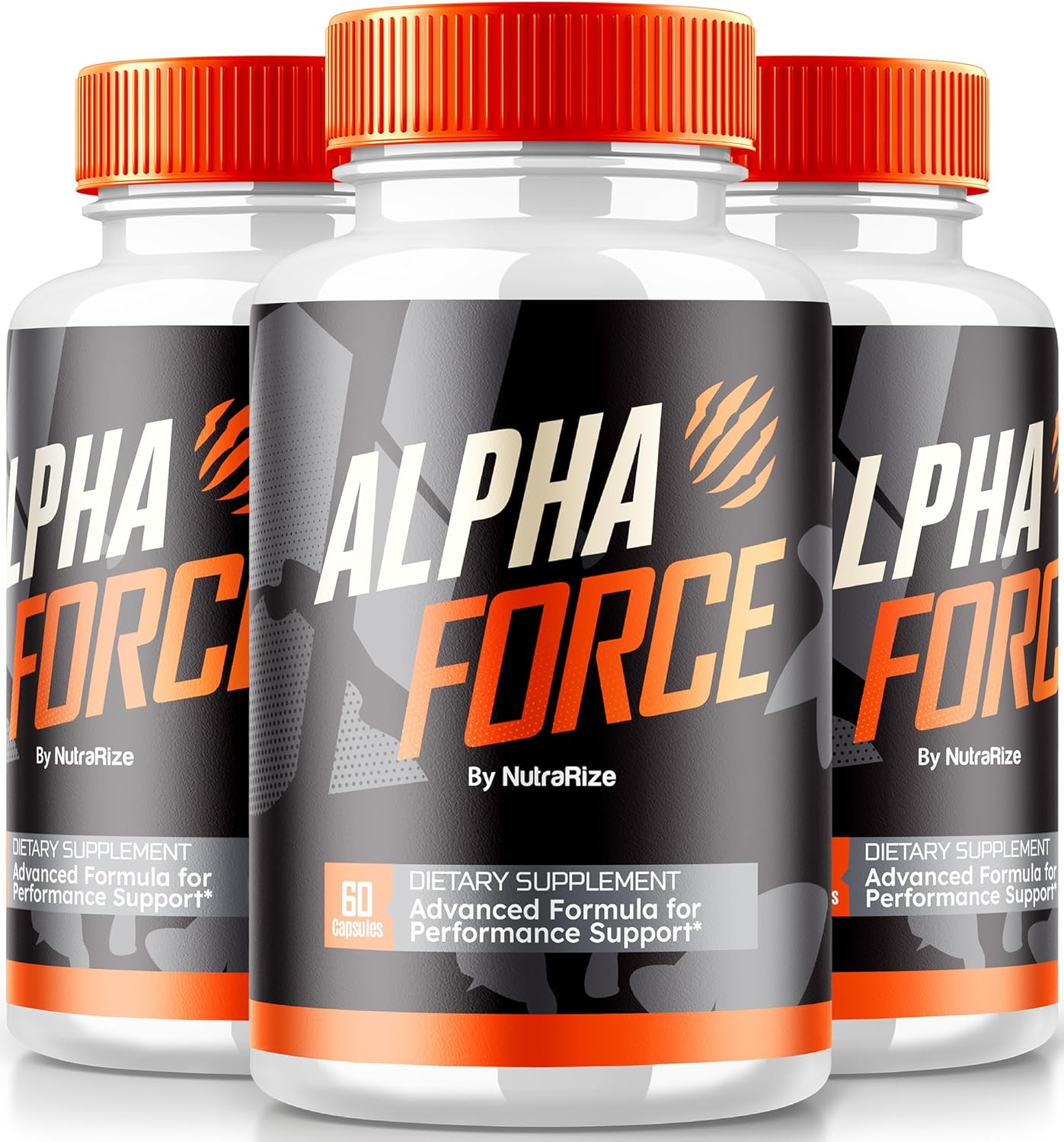 Pack of 3 NutraRize Alpha Force Capsules for Energy and Performance - All Natural Nutritional Formula (180 Capsules)