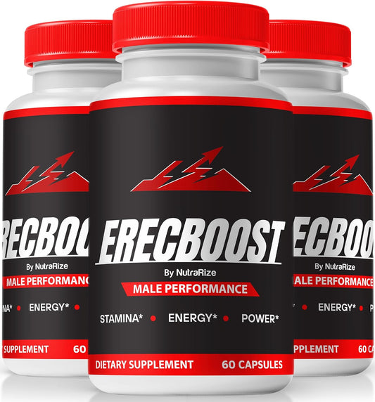 Pack of 3 NutraRize ErecBoost ME Capsules for Energy & Well-Being with Fenugreek (180 Capsules)
