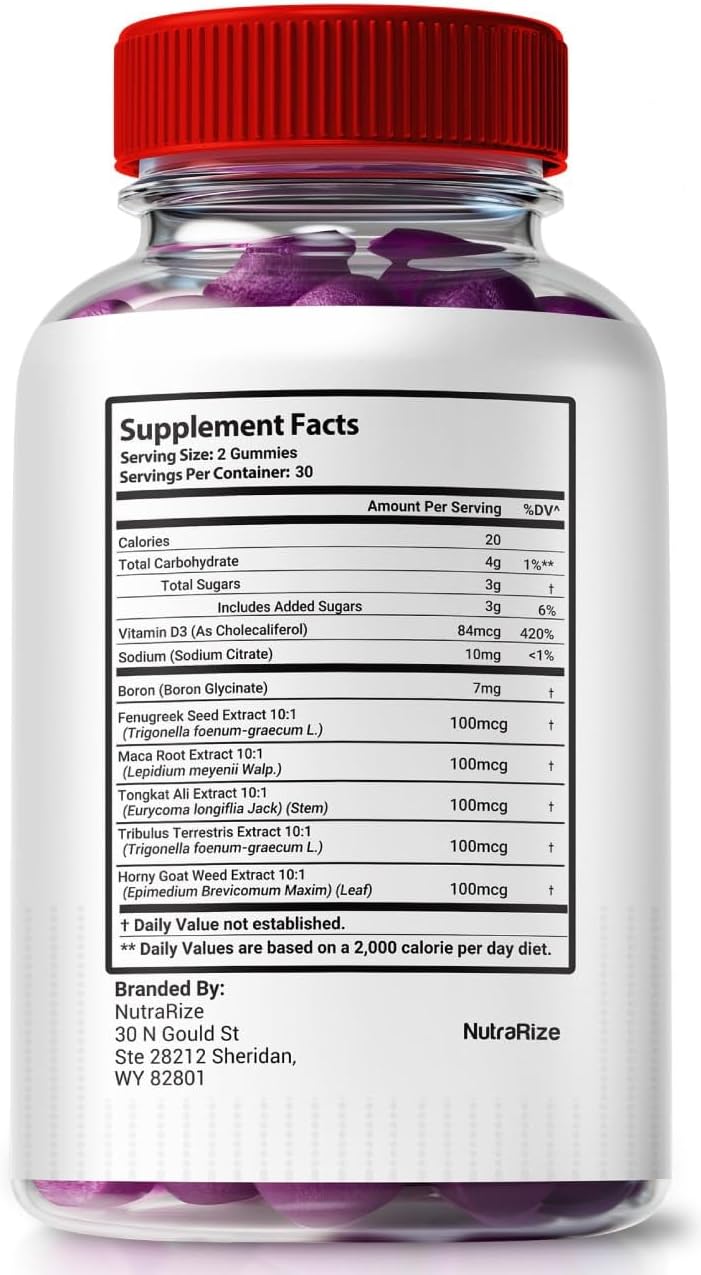 Pack of 3 NutraRize Vital Surge Gummies with Apple Cider Vinegar - Official Gomitas Reviews (180 Gummies)