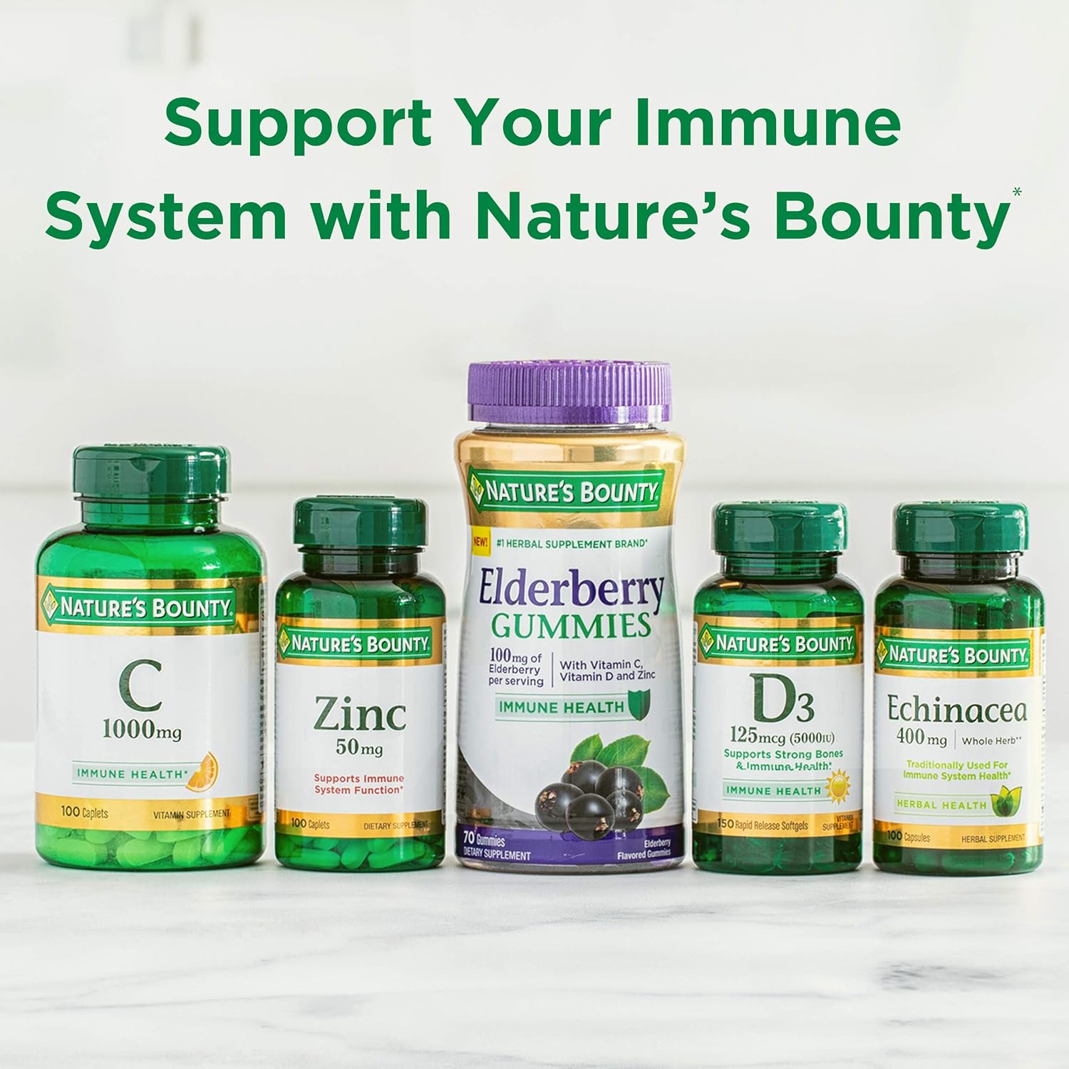 Pack of 360 Nature's Bounty Vitamin D3 1000 100 mg Softgels for Immune Support