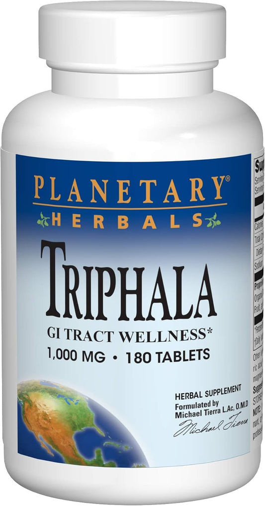 Pack of 360 Source Naturals Planetary Herbals Triphala 1000mg Tablets