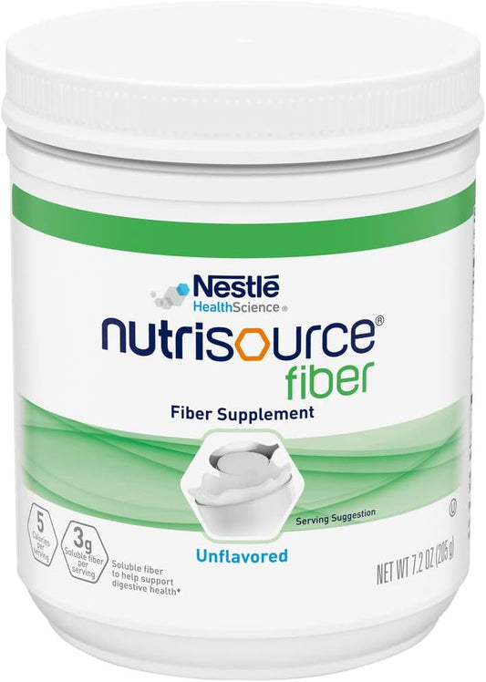 Pack of 4 Nutrisource Fiber Dietary Fiber Nutritional Supplements, Unflavored - 7.2 Ounce Each