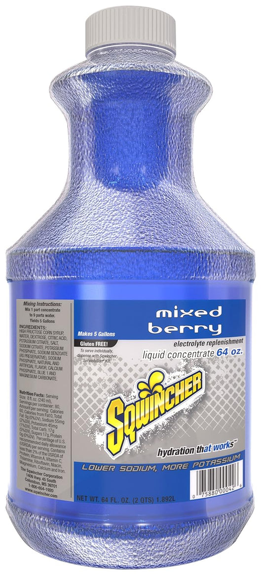 Pack of 6 Sqwincher 030320-MB Blue Liquid Concentrate, 5 Gallon Yield