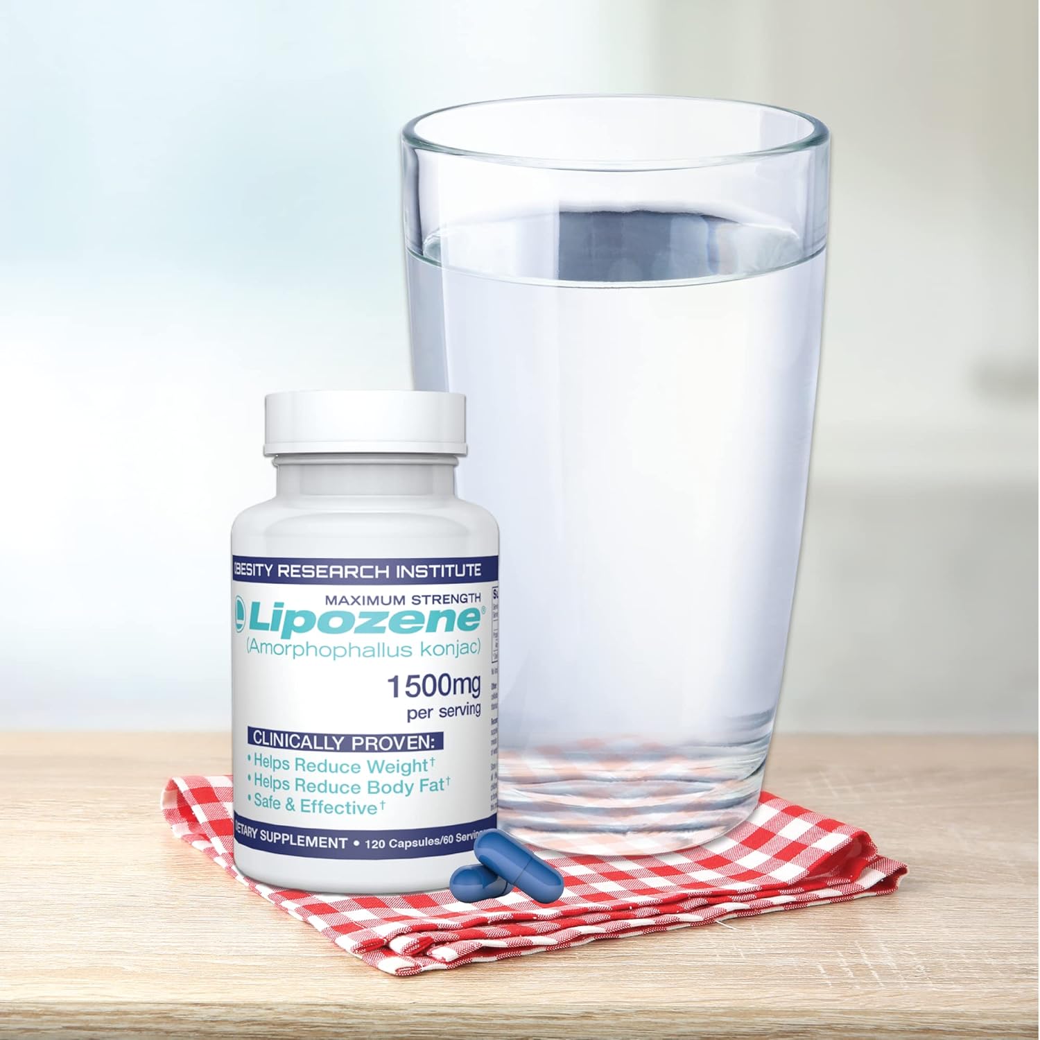 Pair of Lipozene 120 Count Bottles for Weight Loss Support