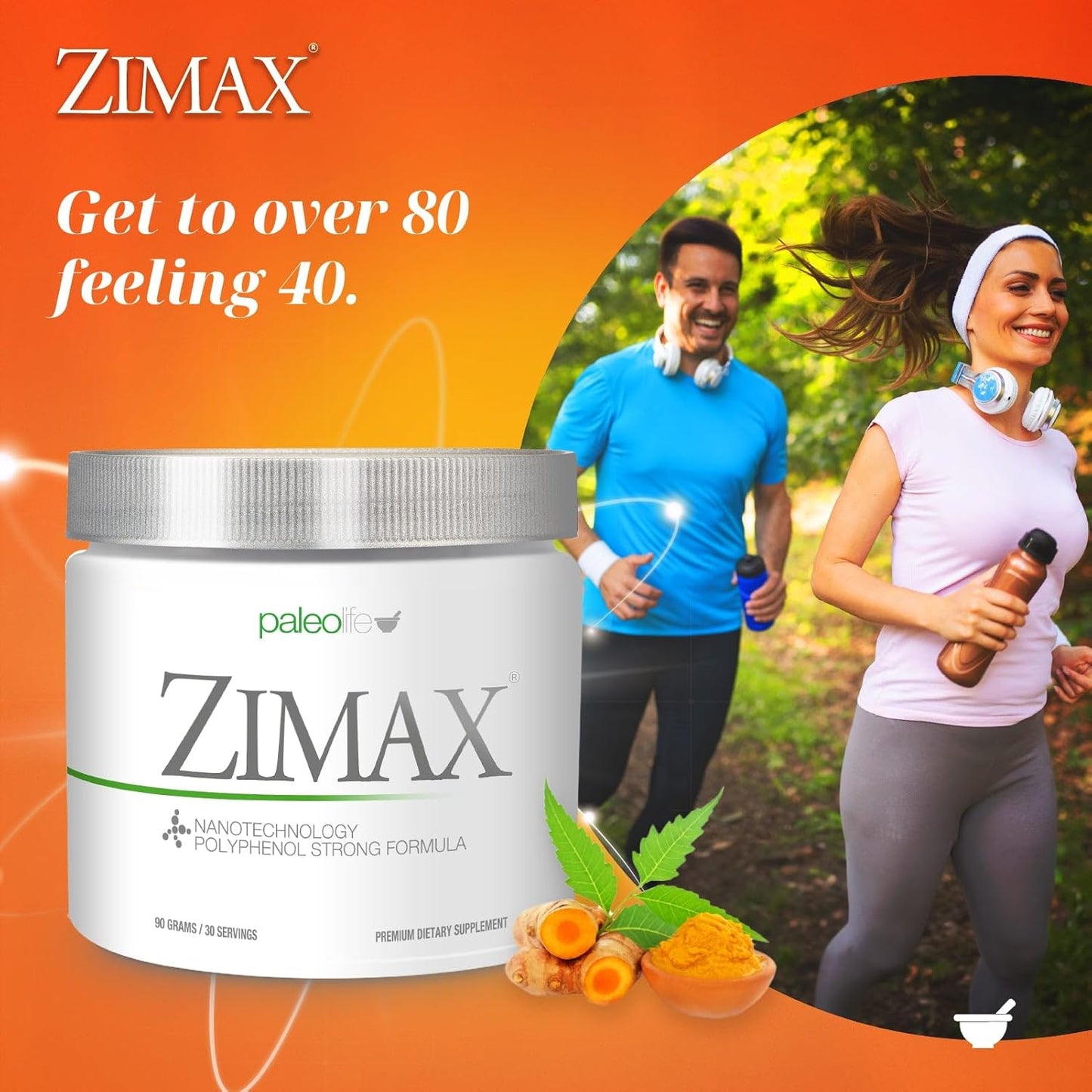 Paleolf ZIMAX Super Antioxidant - Natural Curcumin, Rosemary, Grape Seed, Olive Leaf Extract - High Absorption - ORAC 3,451,770 - 2-Pack