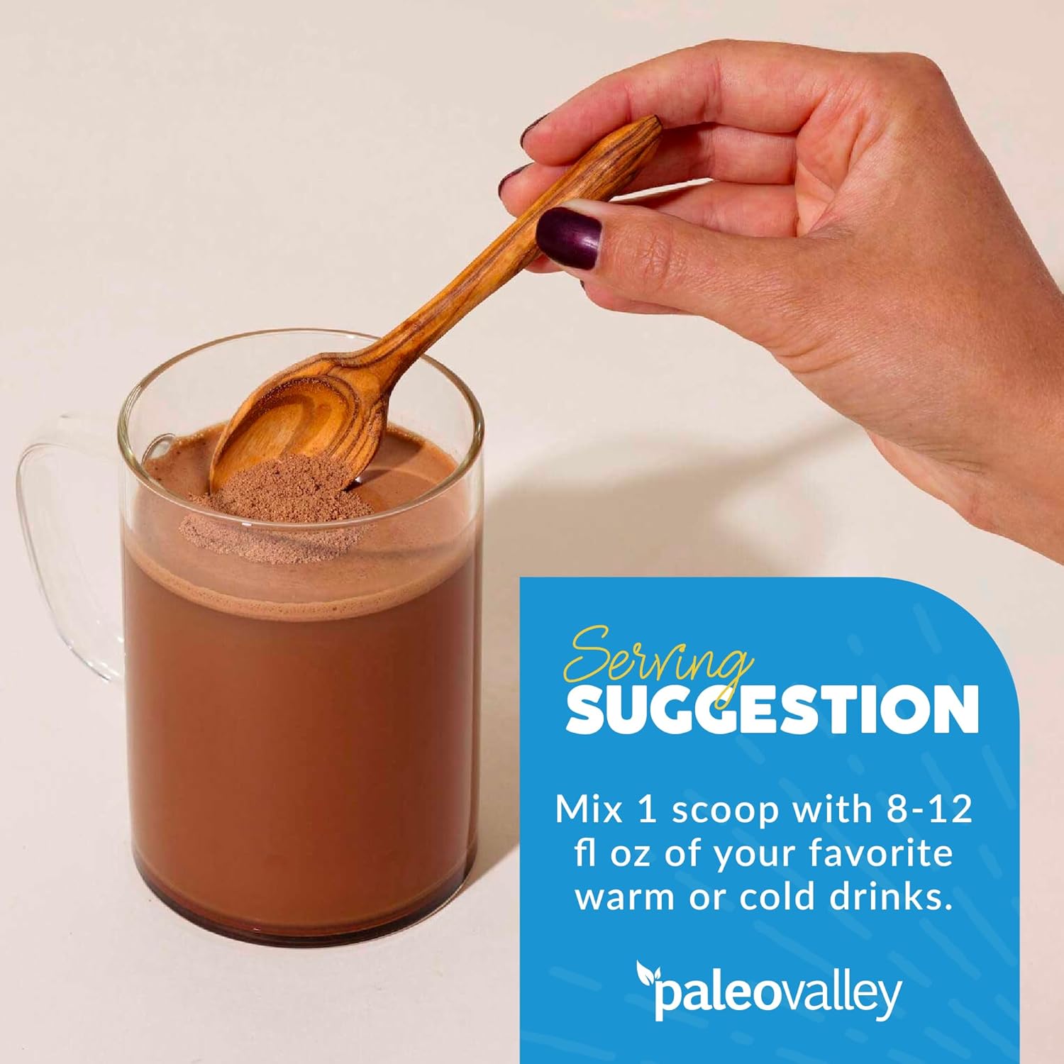 Paleovalley Grass-Fed Bone Broth Protein Powder in Chocolate Flavor - Supports Hair, Skin, Gut Health, and Joint Function - 28 Servings