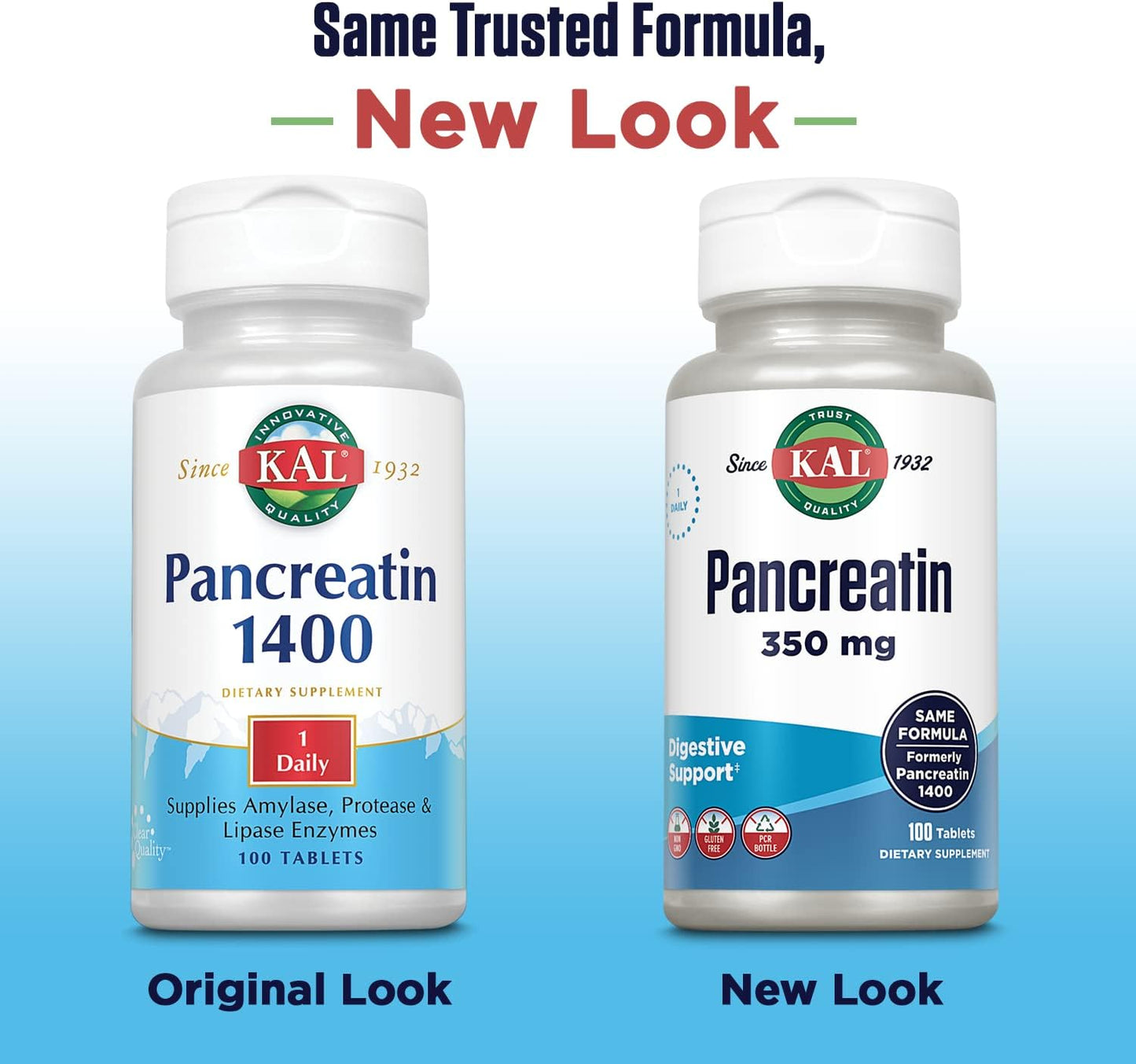 Pancreatin 350mg Digestive Enzymes for Men and Women - Gluten Free, Non-GMO, 100 Tablets, 100 Servings, Rapid Disintegration, Digestive Health Support - 60-Day Guarantee