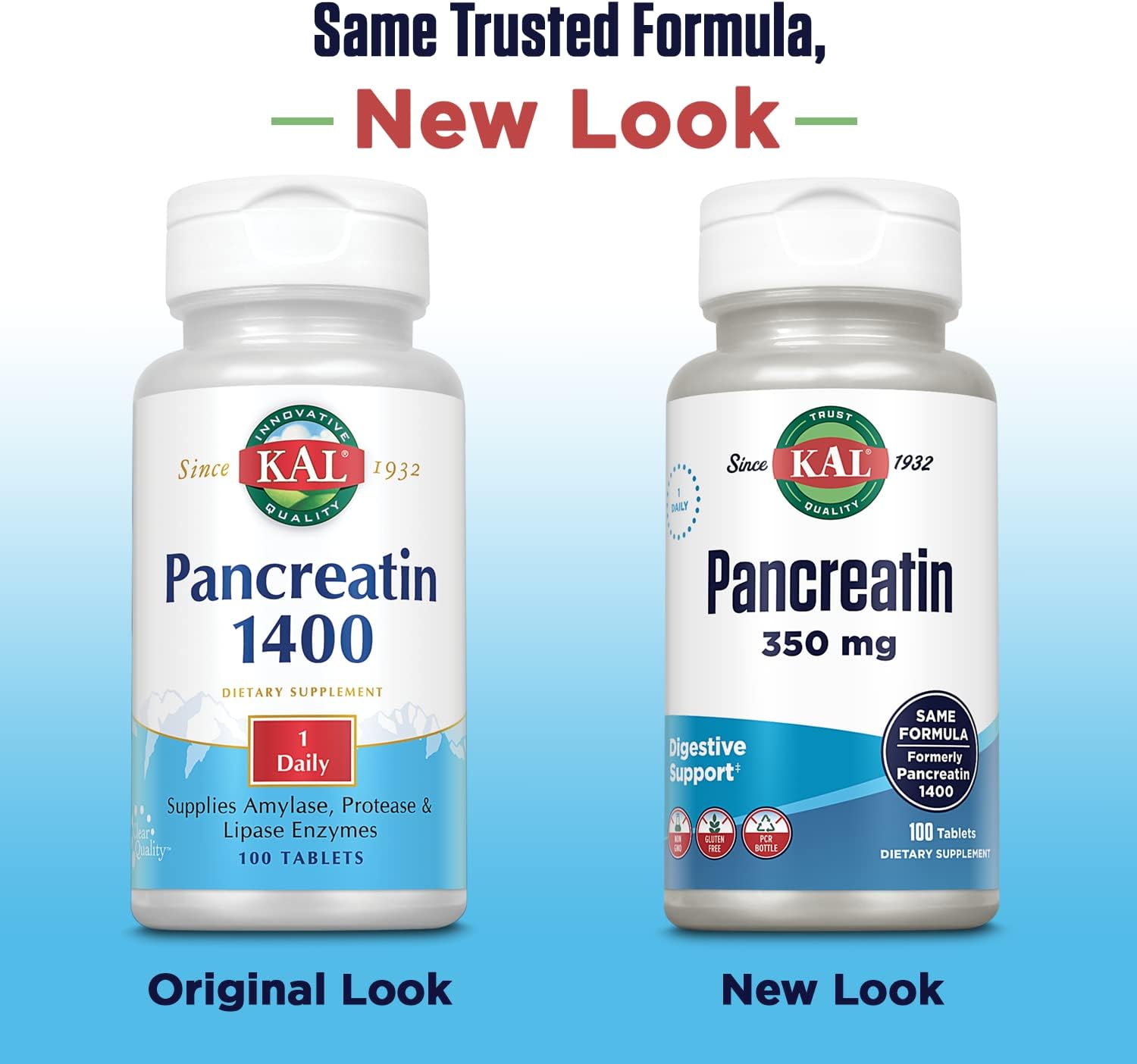 Pancreatin 350mg Digestive Enzymes for Men and Women - Gluten Free, Non-GMO, 100 Tablets, 100 Servings, Rapid Disintegration, Digestive Health Support - 60-Day Guarantee