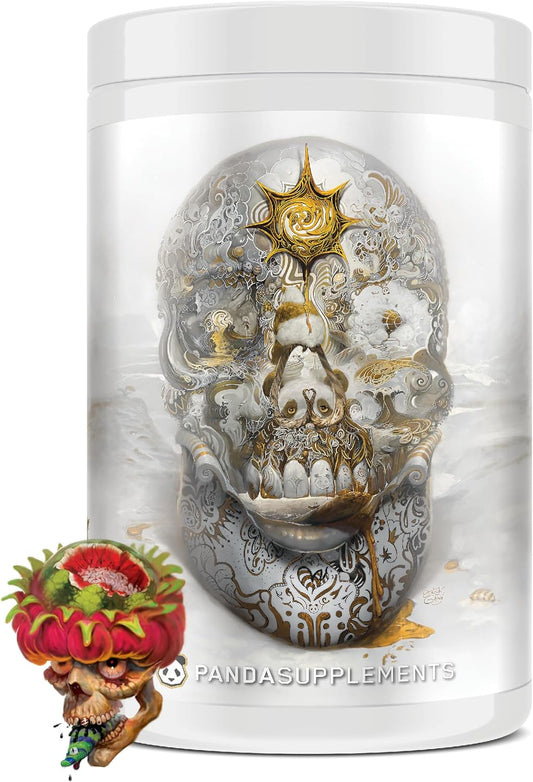 Panda Supps Skull Nootropic Pre-Workout: Tunnel Vision Focus, Extreme Energy Boost & Pump Formula (Dragonfruit Watermelon Candy)