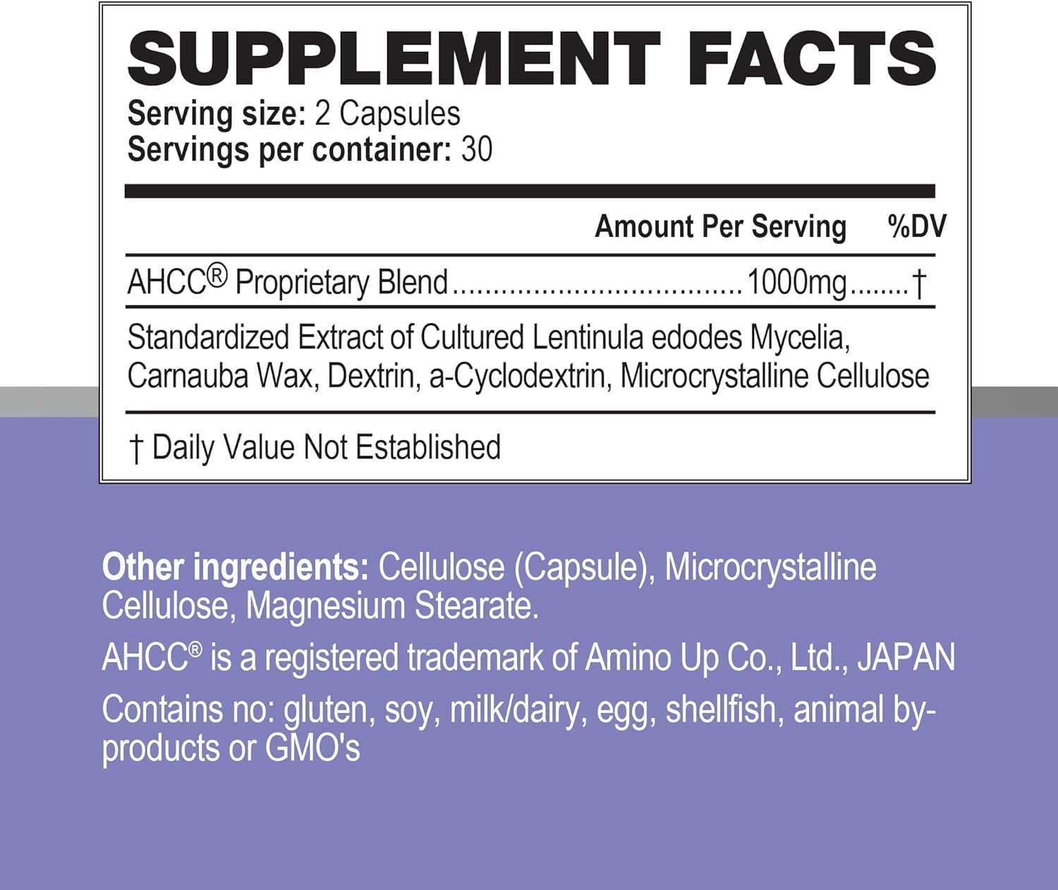 Papillex AHCC Supplement - Natural Immune Support - Maximum Strength Formula - Boosts Natural Killer Cell Activity - 120 Veggie Capsules (6 Pack)