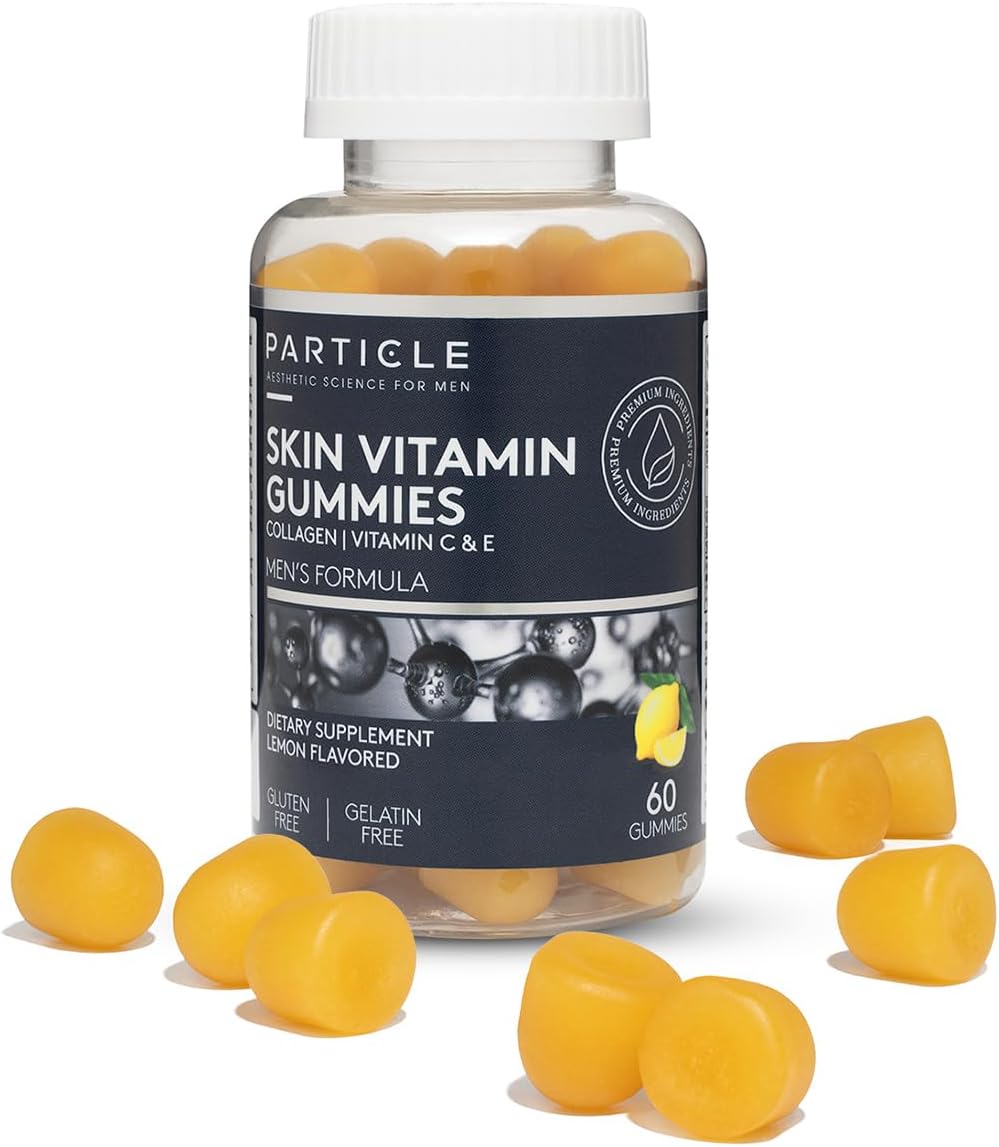 Particle Collagen Skin Gummies with Biotin, Vitamin C & E for Elasticity and Wrinkle Reduction - 60 Gummies