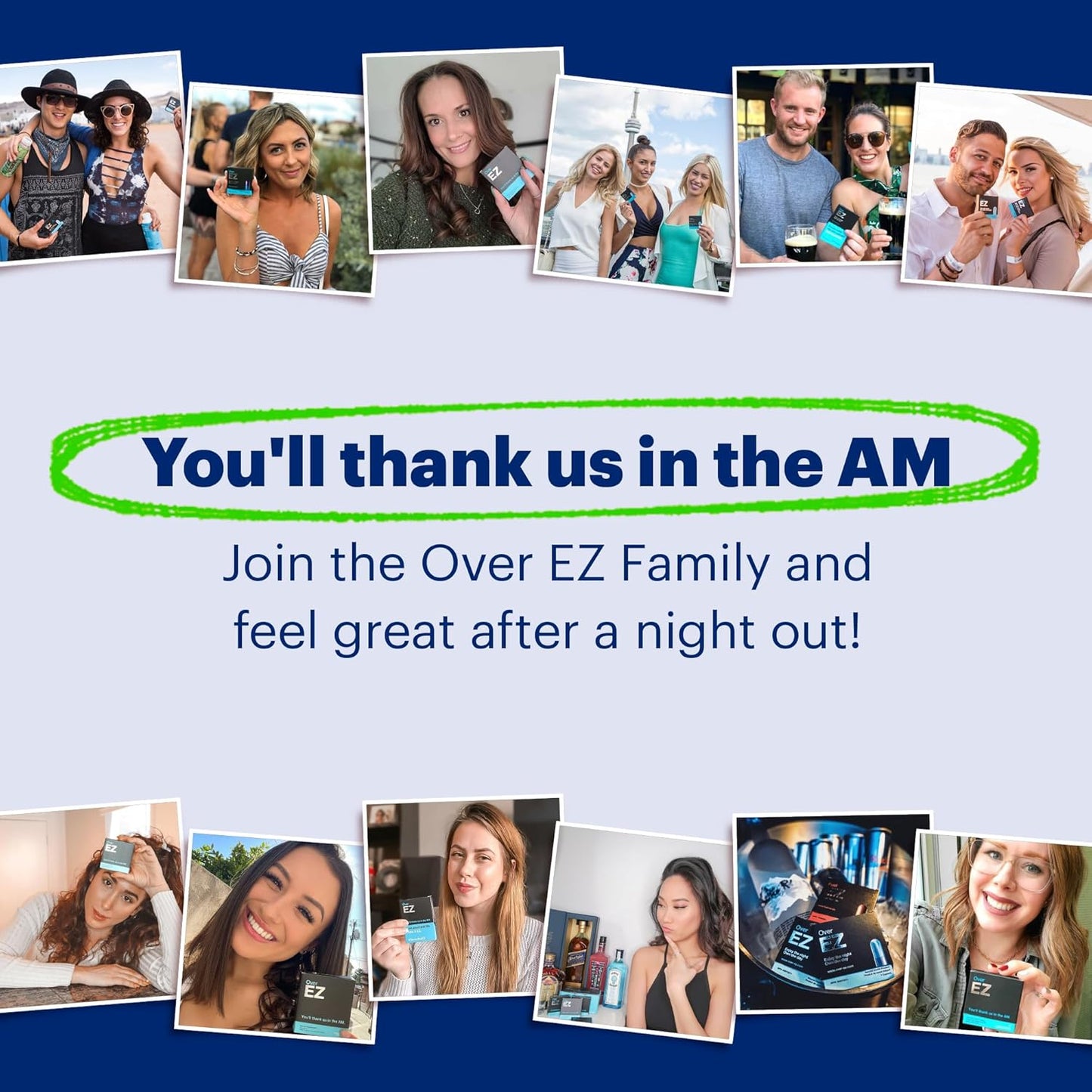 Party Recovery & Prevention Pills: OVER EZ Pre-Drink Supplement with Milk Thistle, Amino Acids, Vitamin Bs (12 Capsules) for Better Mornings