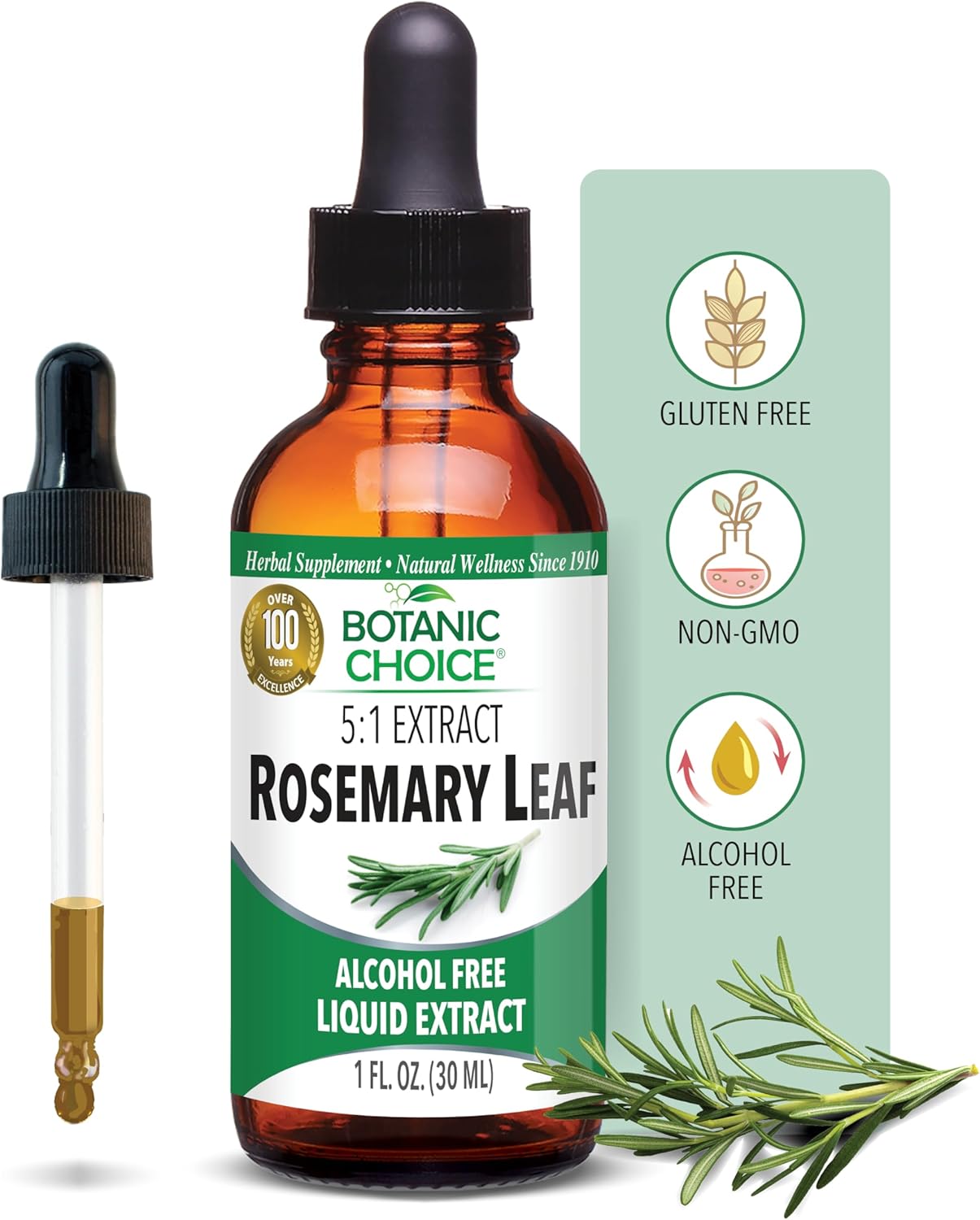 Passion Flower, Rosemary Leaf, & Gymnema Sylvestre Extracts Bundle for Daily Wellness - Sleep, Immune Support, Focus - 1 fl. Oz. Each