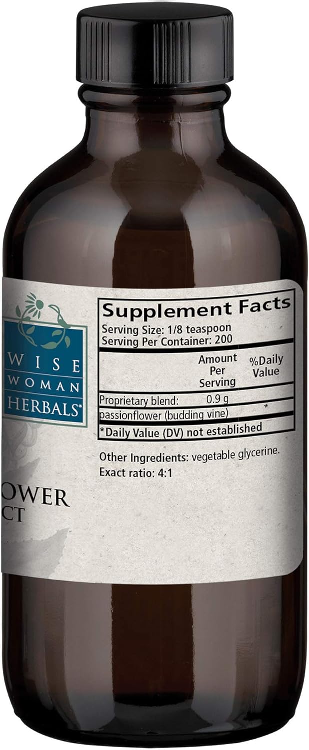 Passionflower Solid Extract 4 Oz - Natural Support for Tension, Sleep, Mood Balance - Wise Woman Herbals