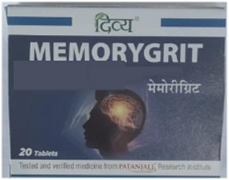 Patanjali Divya Memorygrit Tablets - 20 Count, Single Pack